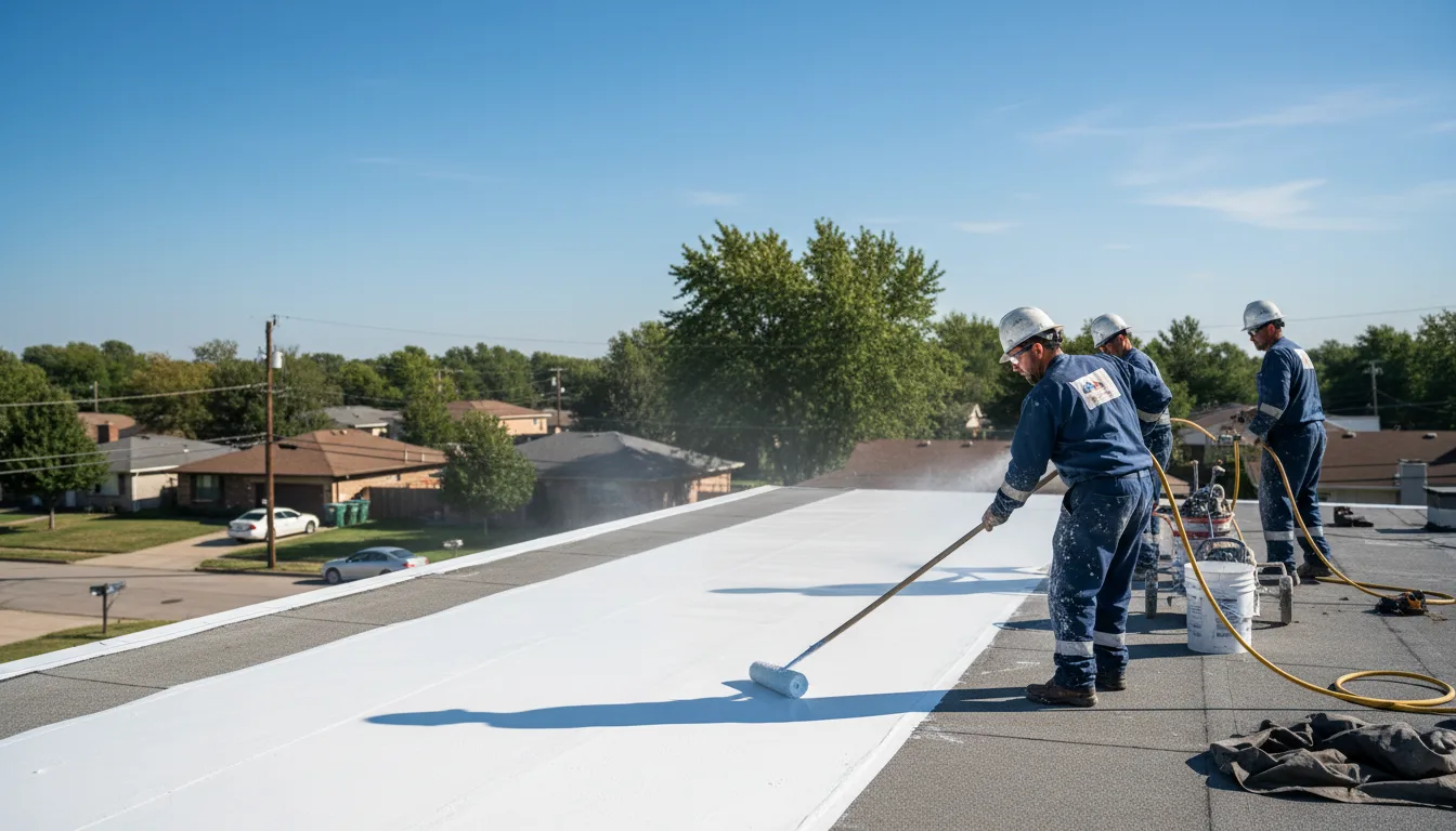Commercial roof coating in Ashville, PA near me